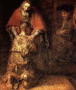 REMBRANDT Harmenszoon van Rijn The Return of the Prodigal Son (detail) Sweden oil painting artist